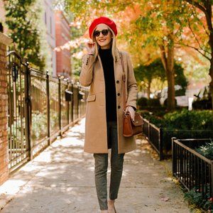 j. crew "regent" tan top coat